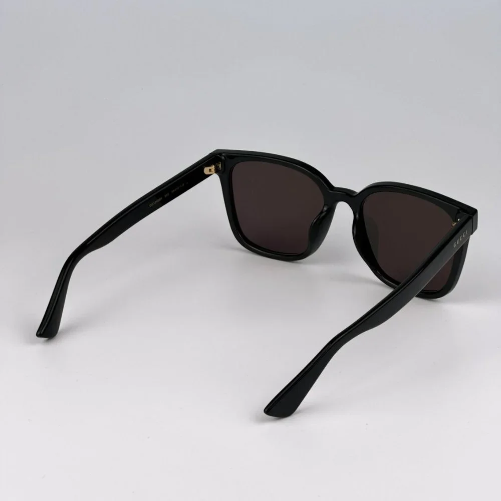 Gucci GG1346SK 002 BRAND NEW Sunglasses Black Brown Polarized Square Unisex